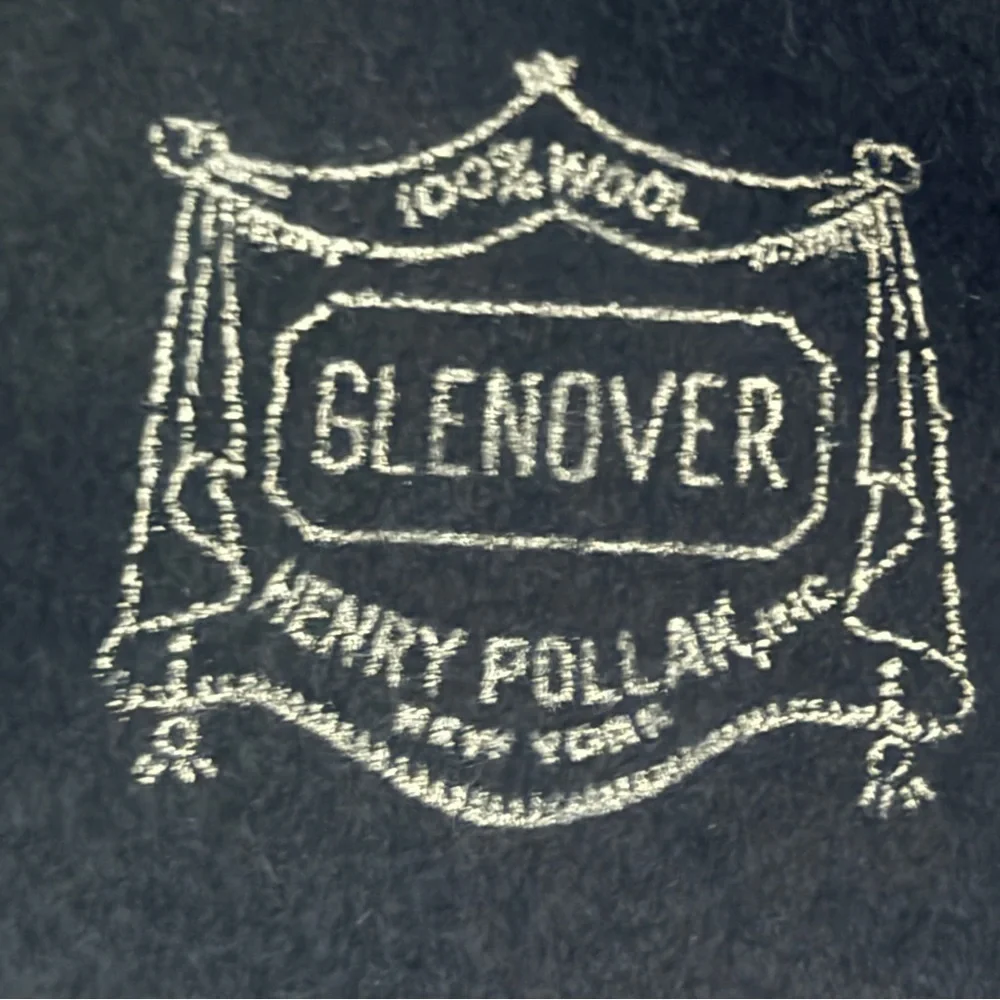 Vintage Glenover Black 100% Wool Cream Scarf with Coin Decoration Women's Hat